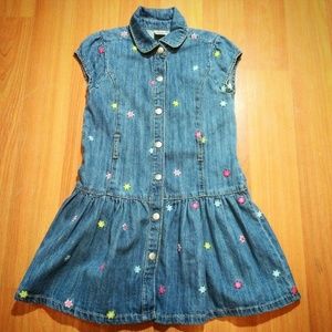 Gymboree Girls, Button Up, Denim Dress, Size 6
